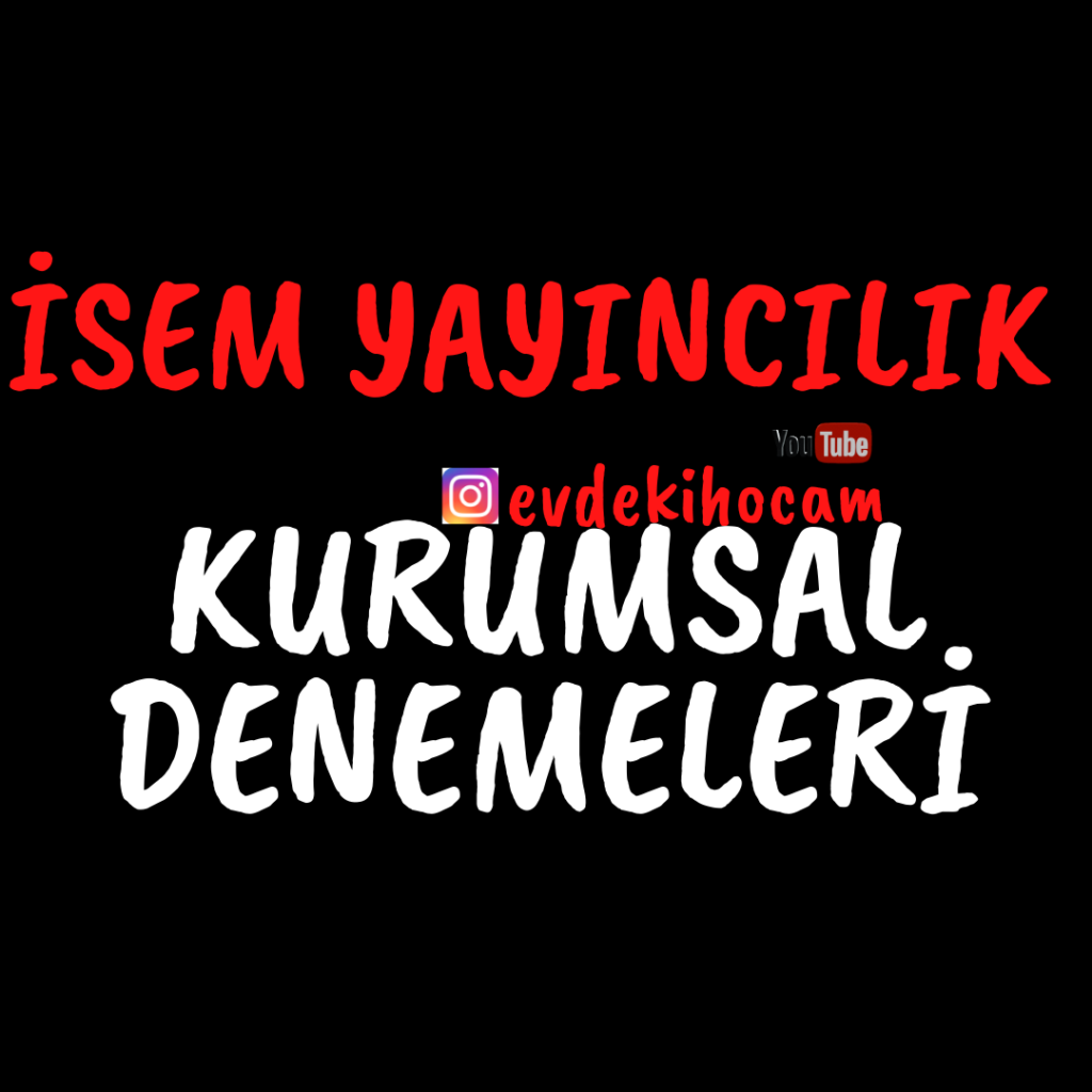 İsem Yayıncılık Kurumsal Denemeleri