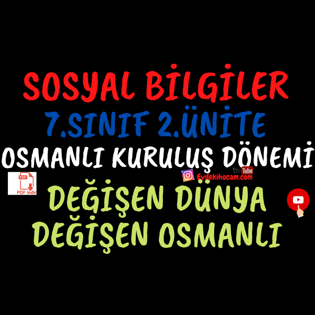 7.Sınıf Sosyal Bilgiler 2.Ünite Kültür ve Miras Değişen Dünya Değişen Osmanlı